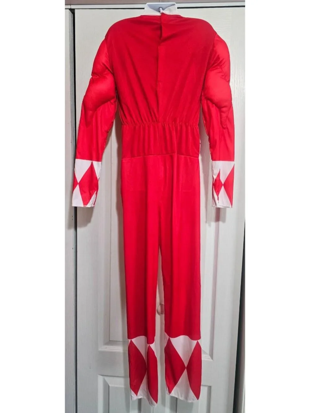 Power Rangers Red Ranger Muscle Costume Boy 7-8 Mask Belt Kid Disguise Halloween - Picture 3 of 5